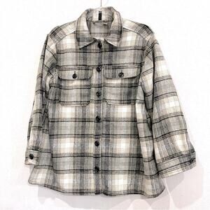 H&M Divided Women's Shacket w/ Pockets Plaid Flannel Oversized - Small